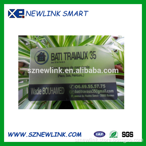clear transparent qr code business card